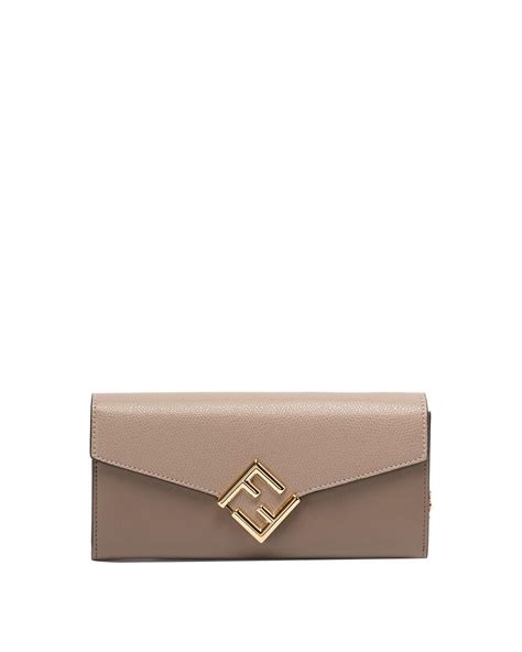 fendi faces leather wallet-on-chain gray multi|Fendi handbags on chain.